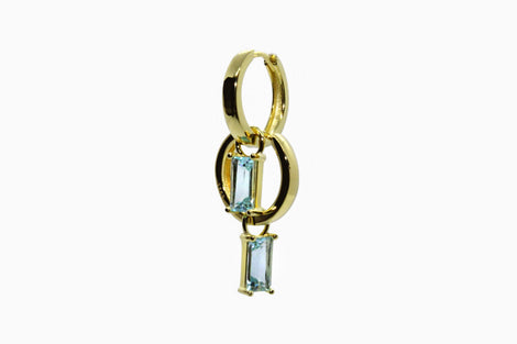 Ameya अमेय | Blauer Topas | Hoop | 18K Vermeil Vergoldung